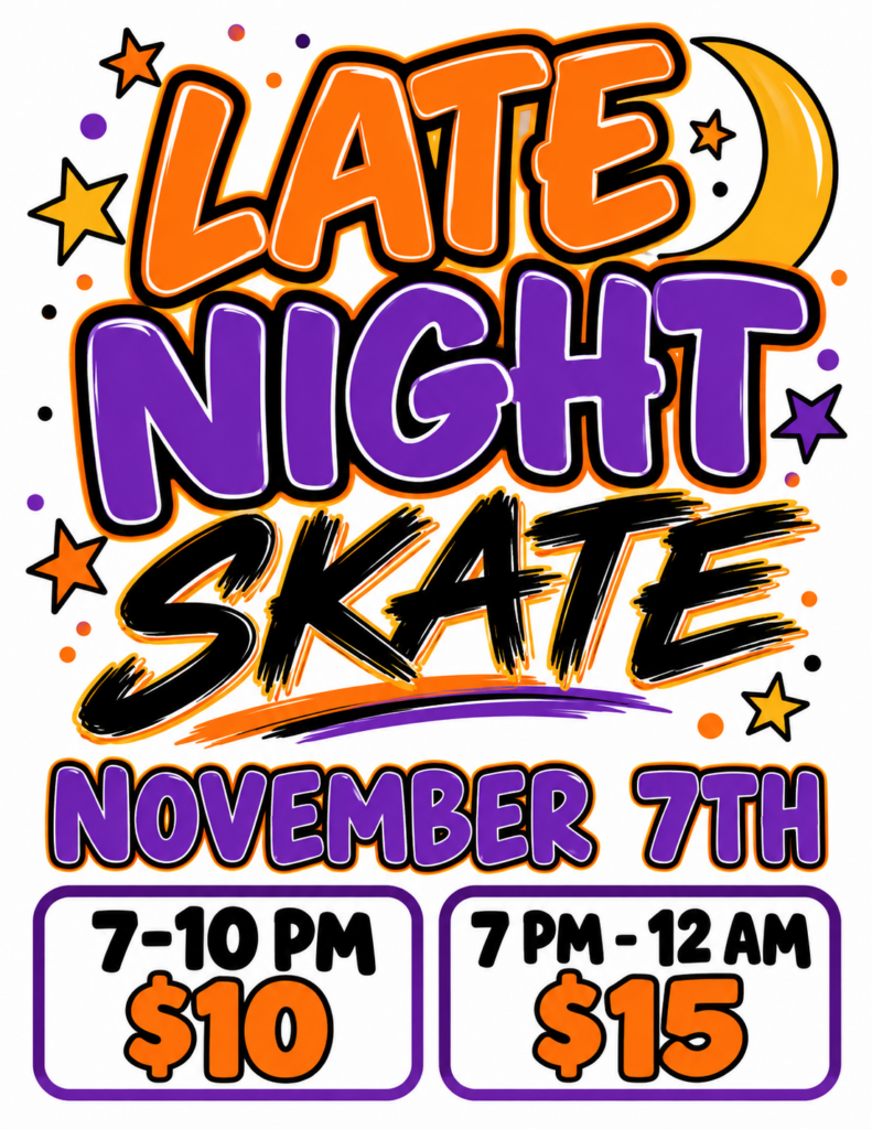 late night skate poster